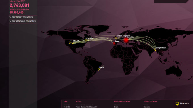 globální podvod paprsek cyber threat map Usnadnit ret budoucnost